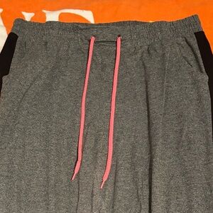 Cloud Chaser | Women’s XL Gray Joggers with Pink Drawstring